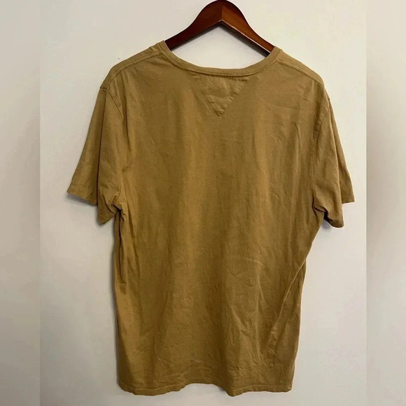 Tommy Hilfiger embroidered gold/brown Tee-Shirt size large - Picture 5 of 9